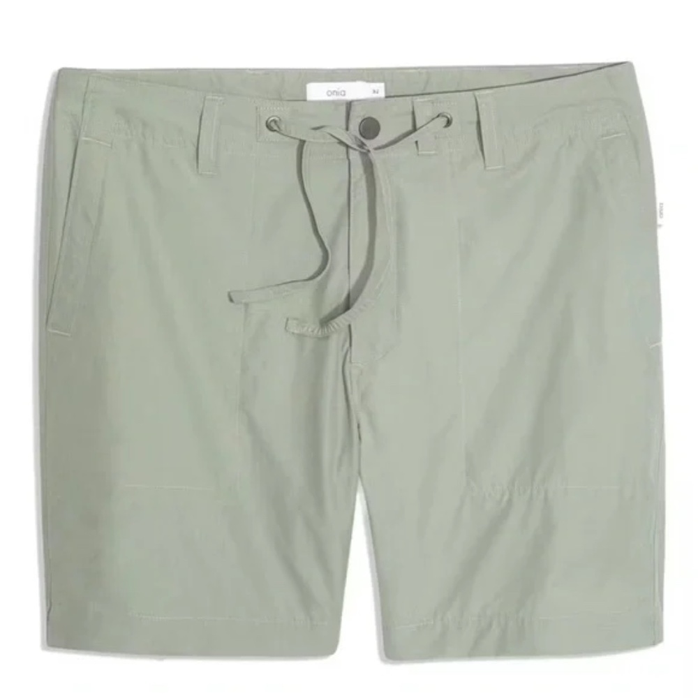 Onia Chino Shorts Mens Sz 32 6" Inseam Sage Green Cotton Blend Stretch